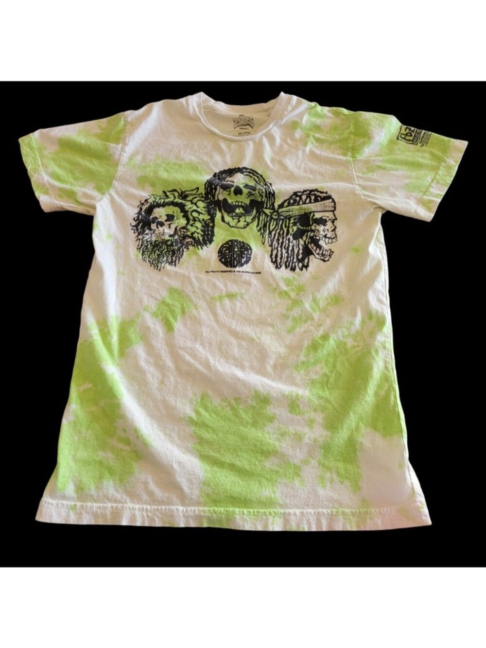 Flatbush Zombies Official Merch Neon Green ALBUMS T Shirt Small SM RARE! 2018
